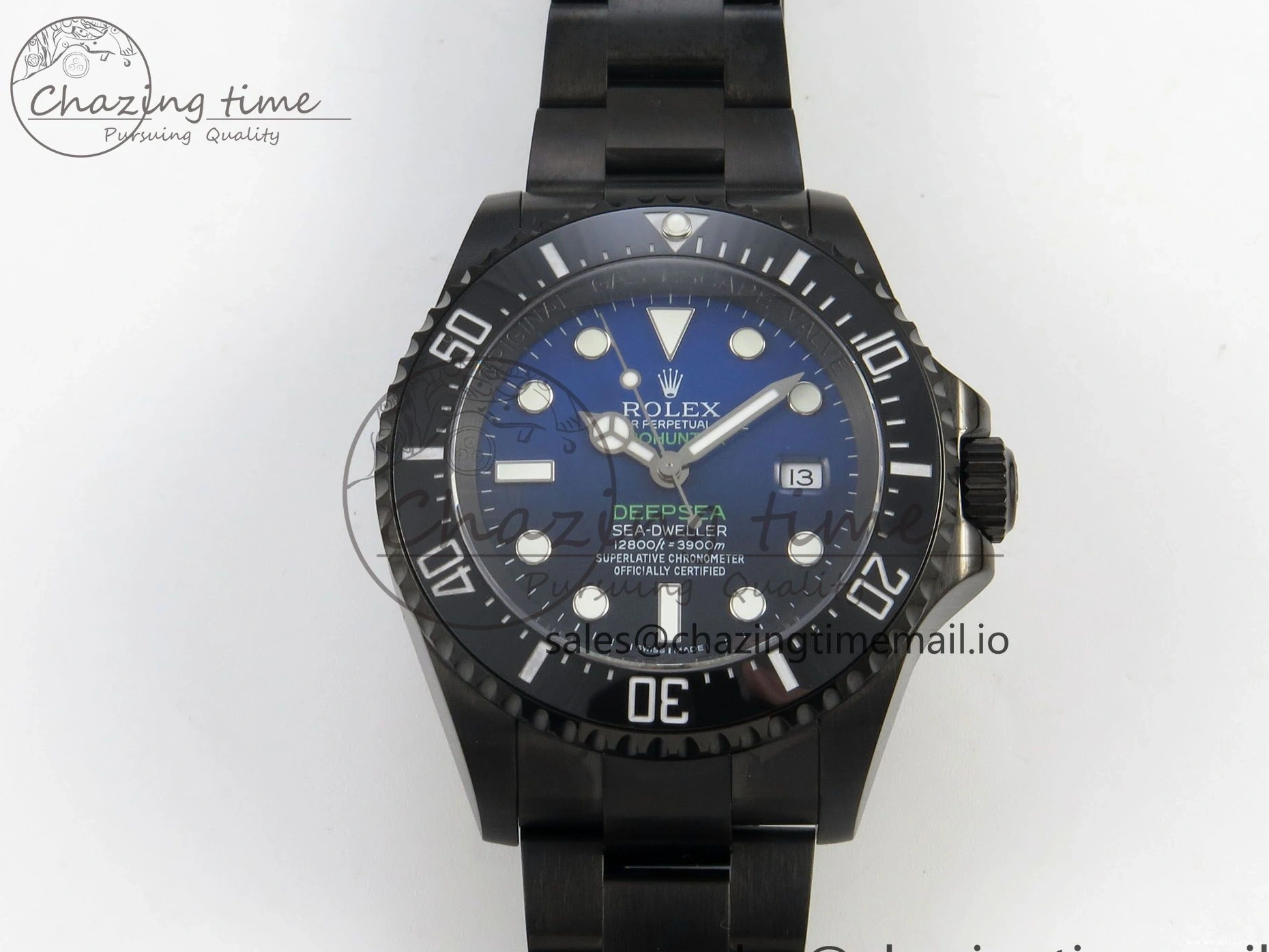 Best AAA Replica Sites Bracelet Ombre Edition 126660 Sea-Dweller 108 DLC Dial Blacken Blue Best 1:1 Durable On SH GMF 1227